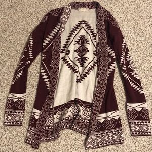 Maroon cardigan